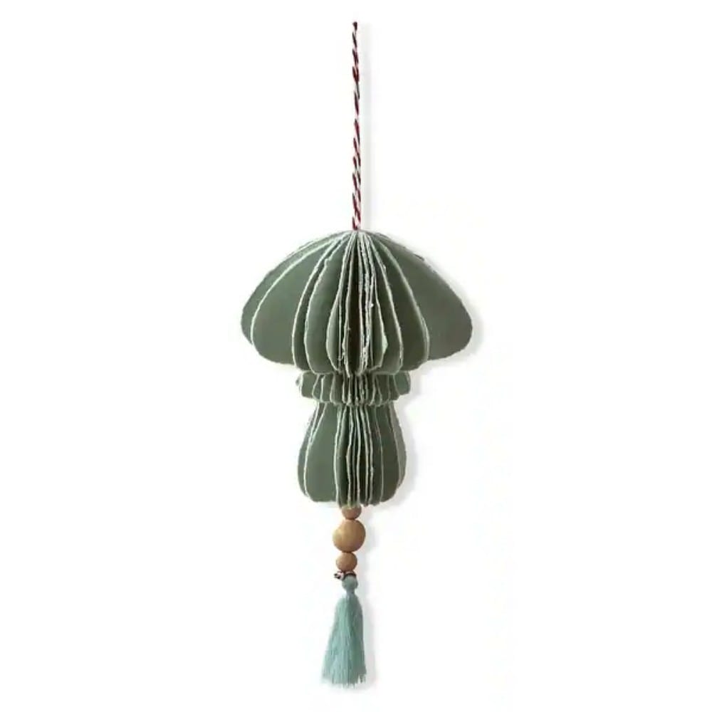slide 1 of 2, Seafoam Green Paper Drop Honeycomb Ornament - 4.7_ Christmas Tree Decoration, Dust Clean, Festive Holiday Decor