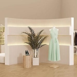 Personalized Three-Tier Paper Screen Partition with LED Lighting