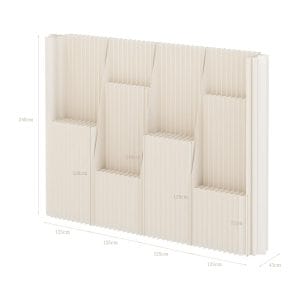 Foldable Paper Room Divider with Shelving Unit Privacy Partition Factory