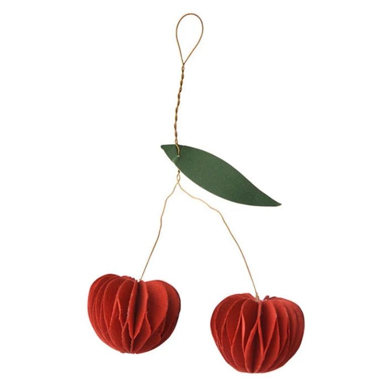Paper Cherries Cerise