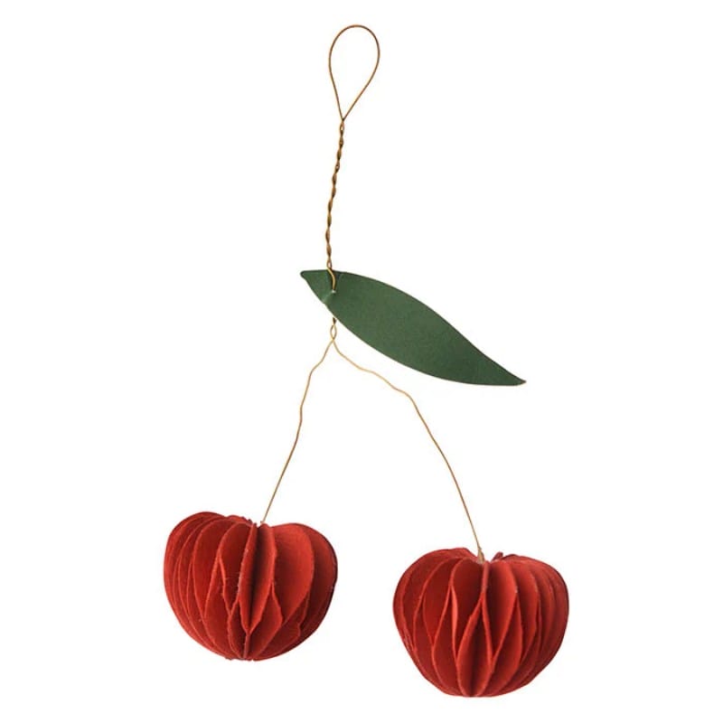 Paper Cherries Cerise