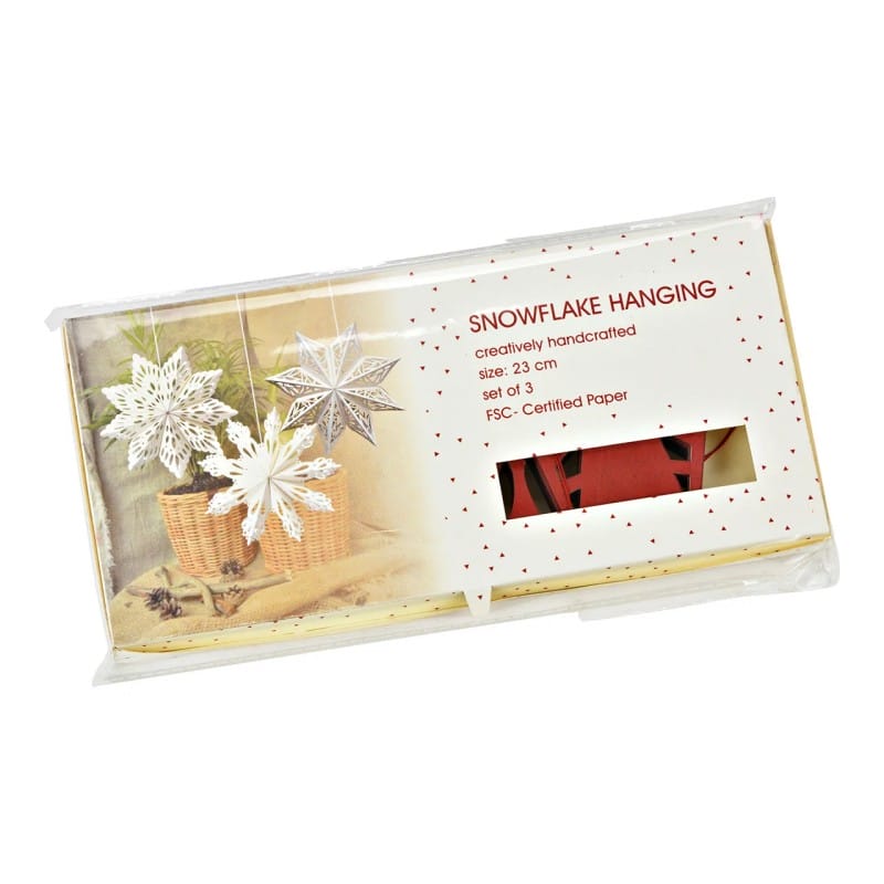 Christmas hanger snowflake made of paper_cardboard, set of 3, red (W_H_D) 22x6x22cm (1)