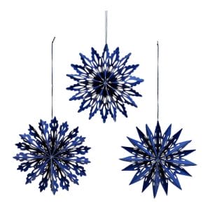 Personalised Blue Snowflake Paper Ornament With Spot Wholesale Custom Services