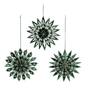 OEM Christmas Paper Snowflake Hangers 12pcs Set With High-End Quality