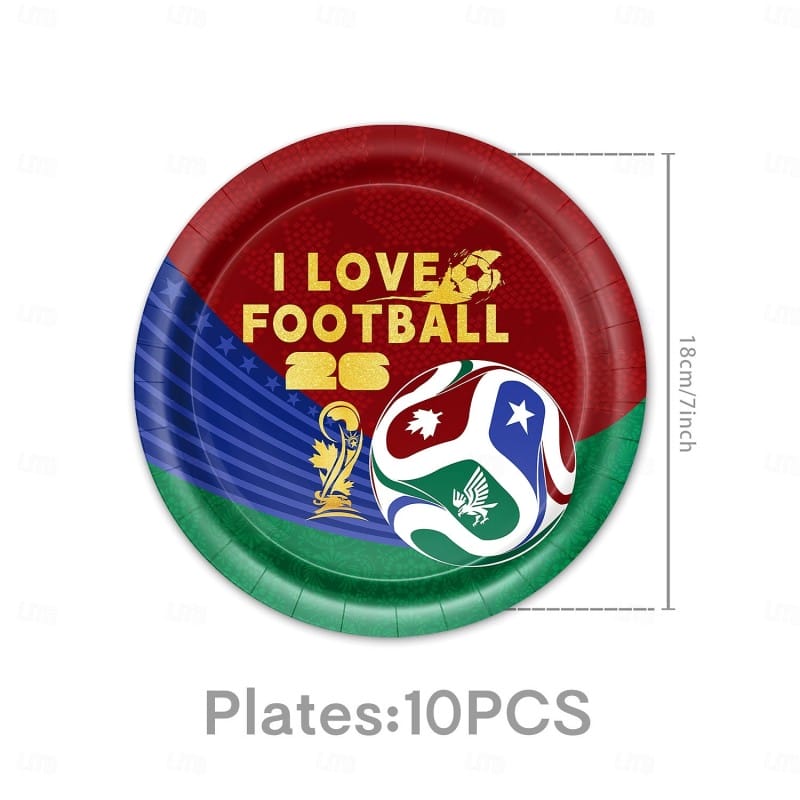 World Cup Soccer Party Decorations Kit, Football Themed Birthday Party Supplies with Banner, Balloons, Cake & Cupcake Toppers, Hanging Swirls for Boys, Kids Party 2026 - $18.99 –P10