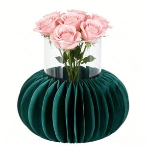 Custom Origami Pleated Vase Base | OEM Modern Home & Wedding Decor Vase Supplier
