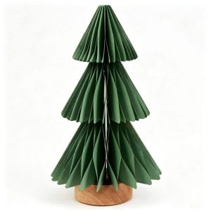 Foldable 3-Tier Christmas Tree Honeycomb Lamp | Bulk Winter Tabletop Decor Light
