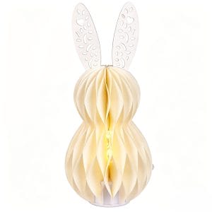 Foldable Rabbit-Shaped Pleated Paper Lamp | Bulk Spring/Easter Tabletop Decor Light