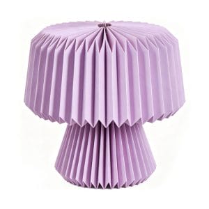 25cm Origami Pleated Paper Table Lamp | Mushroom Shaped Desk Lamp Wholesale