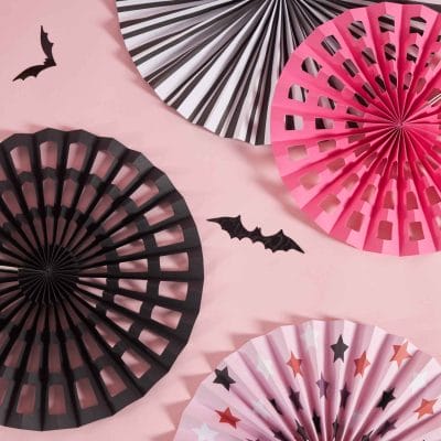 halloween around the world paper fan decorations