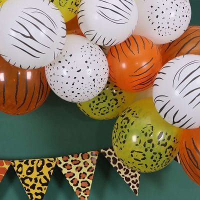 Add a touch of wild elegance to your event with these leopard print balloons.